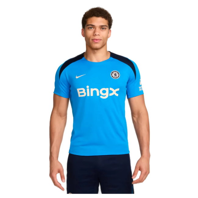 2024-2025 Chelsea Strike Dri-FIT Knit Shirt (Light Photo Blue) (Bright 4)-SoccerKits Hub | Buy Soccer Jerseys Online